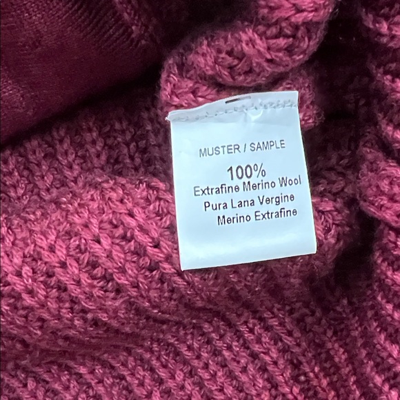 Sold eBay TODD SNYDER maroon chunky knit zip up wool mock sweater cardigan M - Picture 6 of 9